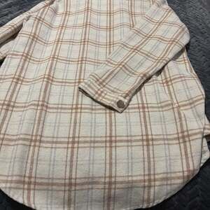 Womens Plaid Shirts Flannel Shacket Jacket Long Sleeve Button Down Shirts Blouse